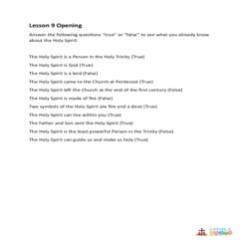 The Holy Spirit and Grace - Opening - Grade 3-5